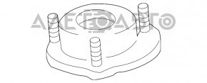 Front left shock absorber support Toyota Highlander 14-19 without bearing