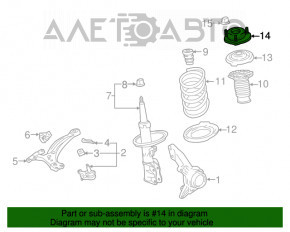 Front left shock absorber support Toyota Highlander 14-19 without bearing