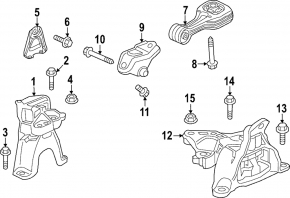 Lower engine mount for Honda Civic XI FE/FL 22-26 1.5T manual transmission