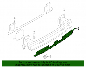 Rear bumper bracket on the central amplifier BMW X7 G07 19-25 with M type, impact bar & components