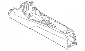 Central console BMW X1 F48 16-19 black, scratches