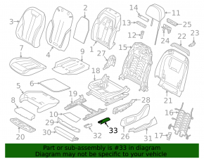 Passenger seat runner plug rear right BMW 5 G30 17-23 black, scratches