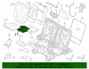 Heated 3rd row seat, lower left, BMW X7 G07 19-25