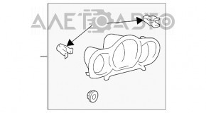 Lexus RX400h 06-09 black instrument cluster cover