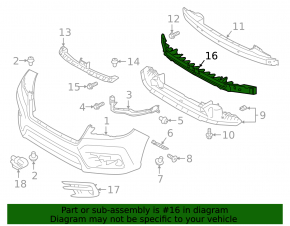 Subaru Ascent 19-22 front bumper lower absorber