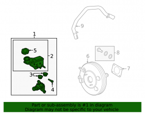 Hyundai Tucson 22-25 2.5 Master Brake Cylinder with Reservoir and Cap