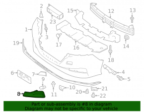 Right fog light plug Nissan Leaf 18-