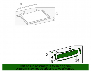 Small rear window for the trunk of a Toyota Prius 30 10-15
