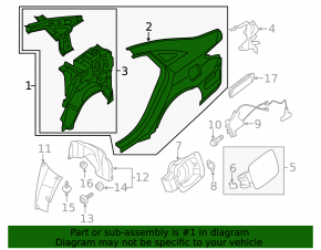 Quarter wing rear left Hyundai Sonata 11-12