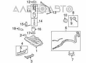 Fuel filler neck for Toyota Camry v40 hybrid 07-11