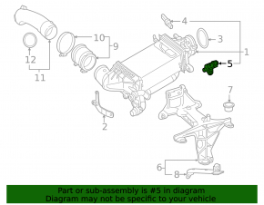 Mercedes GLC 300/350e 16-19 boost pressure sensor on the intercooler