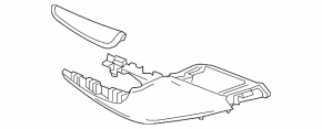 Chevrolet Malibu 16-21 center console, bare upper part, scuffs