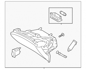 Glove box, glove compartment Kia Soul 14-16 black