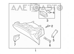 Glove box, glove compartment Kia Soul 14-16 black