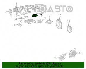 USB Hub, AUX Toyota Highlander 14-16 no cover