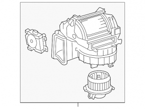 Housing bare fan, right side Lexus ES350 07-12