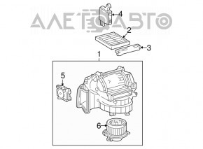 Housing bare fan, right side Lexus ES350 07-12