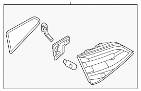 Lamp inside trunk lid left Audi A4 B8 08-12 prerest sedan LED
