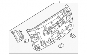 Lower tailgate trim Audi Q3 8U 15-18 black