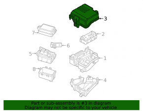 Hyundai Santa FE 19- underhood fuse box cover