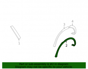 Rear left arch trim Porsche Cayenne 958 11-14