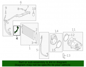 Air conditioning hose to the condenser Hyundai Santa Fe 24-26 HEV, 2.5
