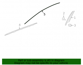 Upper door molding front left Mercedes W213 E 17-23 black
