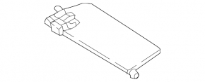 Small right visor Mercedes W213 E 17-20 beige