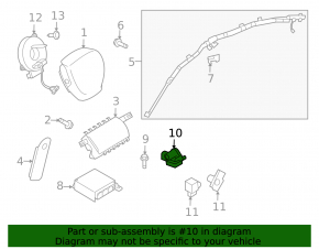 Front airbag sensor for Mazda6 09-13
