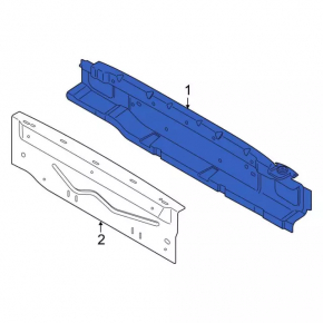 Rear panel Ford Ecosport 18-22 2 parts, graphite