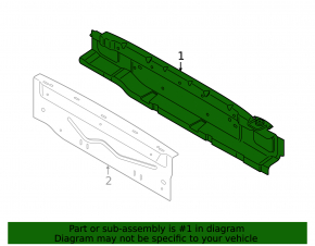 Rear panel Ford Ecosport 18-22 2 parts, graphite