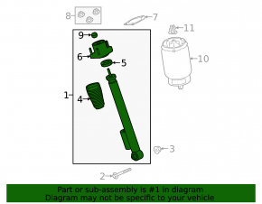Land Rover Range Rover 13-21 3.0 Rear Right Shock Absorber
