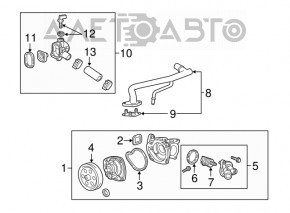 Pump cooling pump Cadillac CTS 14- 2.0T