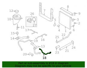 Cooling pipe to the expansion tank lower BMW X5 E70 07-13