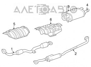 Muffler rear part barrel Toyota Solara 2.4 04-08