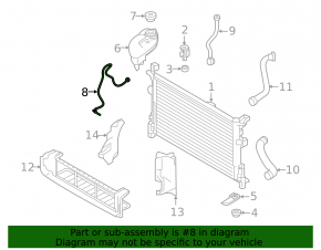 Cooling return pipe Infiniti QX30 17-