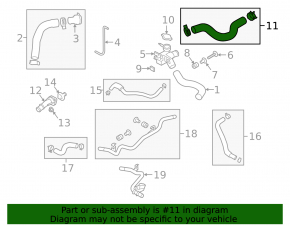 Upper cooling pipe Kia Forte 19-24 2.0 on ICE
