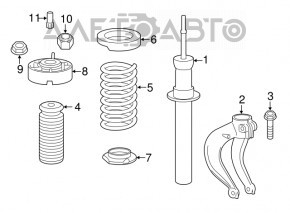 Front left spring BMW X5 F15 14-18 N55 AWD