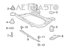 Subframe mug rear left Lexus RX300 98-03