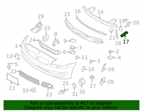 Left side member fang BMW 5 F10 11-16