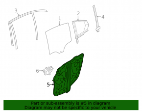 Window lifter with motor rear right BMW 3 G20 19-