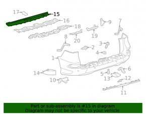 Lexus GX460 10-23 rear bumper trim