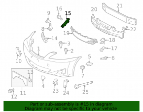 Front bumper mount right Lexus IS250 IS350 06-13 side