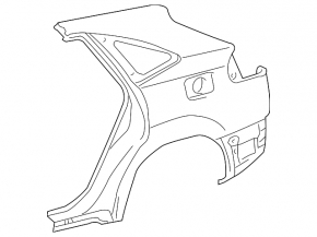 Rear right wing Lexus RX300 RX330 RX350 RX400h 04-08