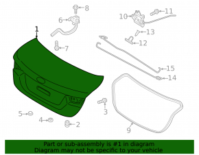 Trunk lid Kia Forte 19-21 4d