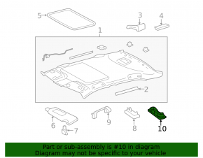Ceiling light passenger Toyota Camry v40 gray, scratches