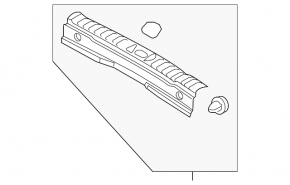 Hyundai Tucson 16-21 Trunk Door Trim Black