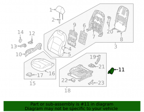 Kia Niro 17-22 HEV, PHEV passenger seat trim, gray, scratches