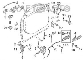 Front left door lock Ford Flex 09-13
