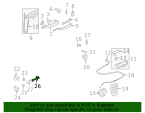 Rear left door limiter Audi A4 B8 08-16 sedan